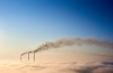 Smoking stacks of thermal power station